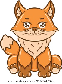 printable cute drawing fox for school and kids
