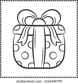 druckbare, süße Zeichengeschenkskizze zum Färben