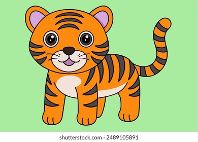 Printable Cute Tiger Vector Illustrations Cartoon, Clipart and Line Art Designs. cute tiger vector illustrations in cartoon, clipart, and line art styles.