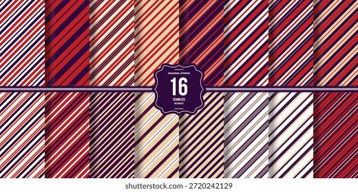 Printable Diagonal Lines in Free Speech Red and White Seamless Pattern Vector