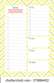 Printable diary page for daily planning. Paper page for notebook, organizer, planner
