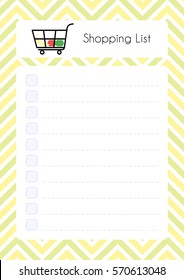 Printable Diary Page Shopping List Paper Stock Vector (Royalty Free ...