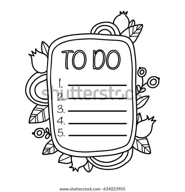 printable do list page fun summer stock vector royalty free