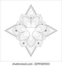 Printable Doodle flowers in monochrome for coloring page, cover, wedding invitation, greeting card, wall art isolated on white background. Hand drawn sketch for adult anti stress coloring page.
