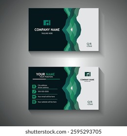 Printable double sided corporate business card template design