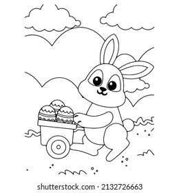 Páginas impresas de coloración de Pascua para niños 
