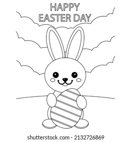 Páginas impresas de coloración de Pascua para niños 