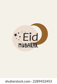 Printable Eid Mubarak Cards, Islamic Greeting Cards Digital Download, Ramadan Gifts, Islamic Eid Mubarak Digital Cards 5x7 in, Moon Boho