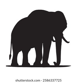 Printable Elephant Silhouette for T-Shirts and Apparel - Elephant Vector - Elephant Illustration
