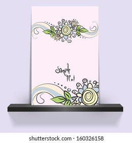 Printable Floral Cover background vector illustration 