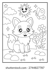 Printable Fox Coloring Sheet