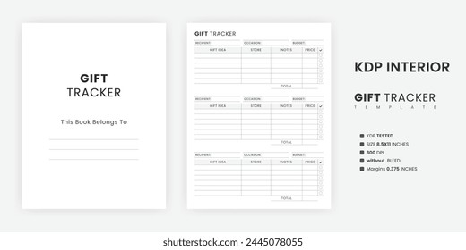 Printable Gift Tracker Template | Gift Shopping Ideas List