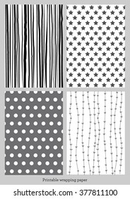 Printable gift wrapping paper