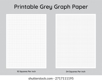 imprimible Gris, papel de gráfico negro cuatro, 4, diez, 10, cuadrados por pulgada, eps 10