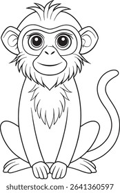 Printable guereza colobus coloring sheet with cute animal design for educational coloring