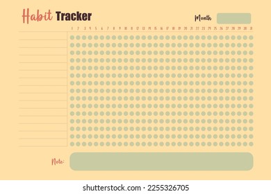 Printable habit tracker for adults