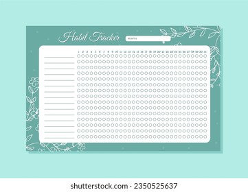 Printable Habit Tracker planner templates to customize