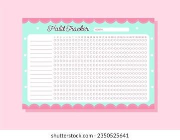 Printable Habit Tracker planner templates to customize