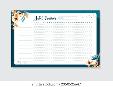 Printable Habit Tracker planner templates to customize