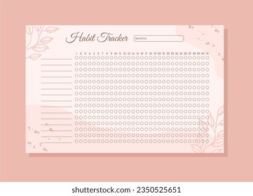 Printable Habit Tracker planner templates to customize