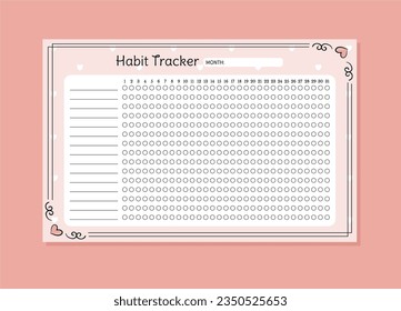 Printable Habit Tracker planner templates to customize