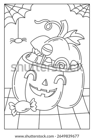 printable halloween coloring page for kid activity 