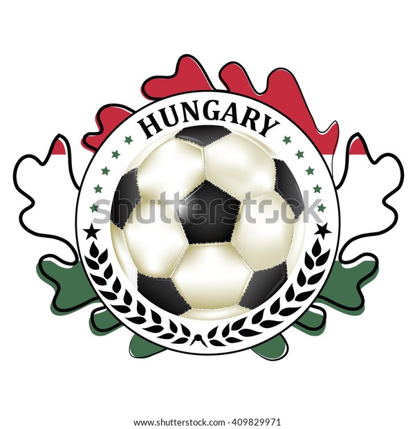 Printable Hungary Football Team Label Hungary Stock Vector Royalty