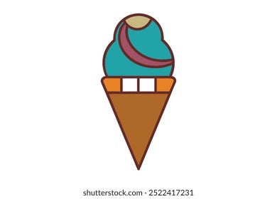 Printable ice cream bar line art on white background, perfect for vector illustrations and clipart.






