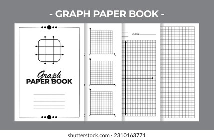 Printable Interior Pages Blank Graph Paper Book Vector Design Template