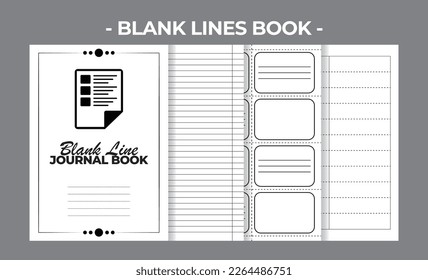 Printable Interior Pages KDP Dotted or Lines Book Vector Design Template