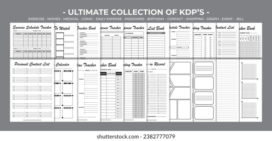 Printable KDP Ultimate Collection Pack Vector Design Template