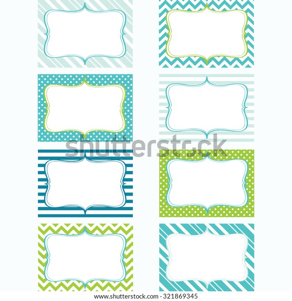 Printable Labels Settags Photo Frame Gift Stock Vector (Royalty Free ...