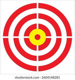 Printable layerd target verctor illustration. Archery target isolated. Target logo.