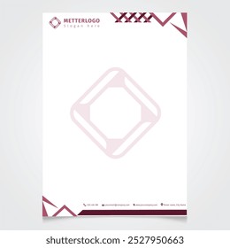 Printable Letterhead for Corporate Use, Stylish Letterhead with Logo Placement, Editable Letterhead in PDF Format, Top Professional Design, Legal Letterhead Design for Lawyers-vector