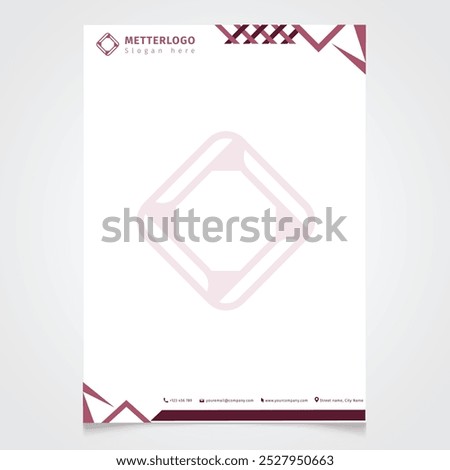 Printable Letterhead for Corporate Use, Stylish Letterhead with Logo Placement, Editable Letterhead in PDF Format, Top Professional Design, Legal Letterhead Design for Lawyers-vector