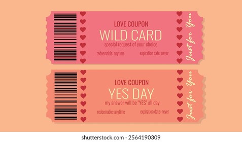 Printable Love Coupons. Anniversary Gift, Love Vouchers