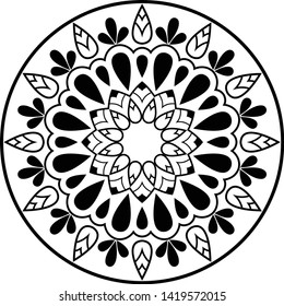 Printable mandala for any kind of your design purposes, such as coloring book, sticker, fabric, t-shirt, pillow case, wall decoration, etc.