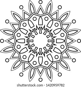 Printable mandala for any kind of your design purposes, such as coloring book, sticker, fabric, t shirt, pillow case, wall decoration, etc.
