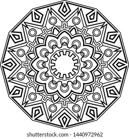 Printable mandala for any kind of your design purposes, such as coloring book, sticker, fabric, logo, t shirt, pillow case, wall decoration, etc