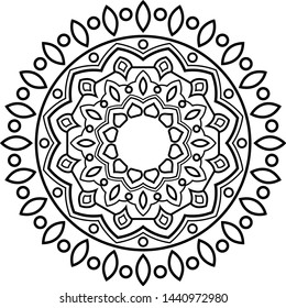 Printable mandala for any kind of your design purposes, such as coloring book, sticker, fabric, logo, t shirt, pillow case, wall decoration, etc