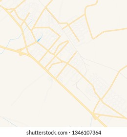 Printable map of Artashat, Armenia with main and secondary roads and larger railways. This map is carefully designed for routing and placing individual data.