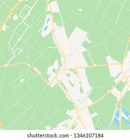 Printable map of Ebreichsdorf, Austria with main and secondary roads and larger railways. This map is carefully designed for routing and placing individual data.
