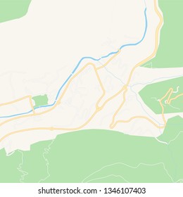 Printable map of Encamp, Andorra with main and secondary roads and larger railways. This map is carefully designed for routing and placing individual data.