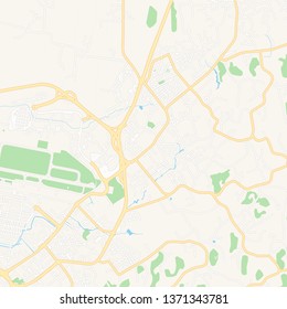 Printable map of Les Abymes, France with main and secondary roads and larger railways. This map is carefully designed for routing and placing individual data.