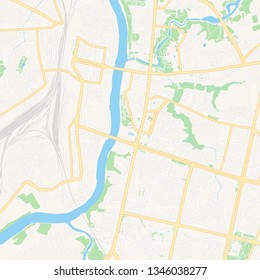 Printable map of Vitebsk, Belarus with main and secondary roads and larger railways. This map is carefully designed for routing and placing individual data.