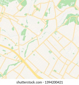 Printable map of Vrilissia, Greece with main and secondary roads and larger railways. This map is carefully designed for routing and placing individual data.