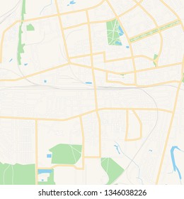 Printable map of Zhlobin, Belarus with main and secondary roads and larger railways. This map is carefully designed for routing and placing individual data.