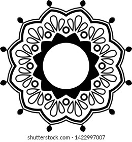 Printable mini mandala for any kind of your design purposes, such as logo, coloring book, sticker, fabric, t shirt, pillow case, wall decoration, etc.