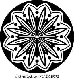 Printable mini mandala for any kind of your design purposes, such as logo, coloring book, sticker, fabric, t shirt, pillow case, wall decoration, etc.