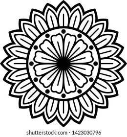 Printable mini mandala for any kind of your design purposes, such as logo, coloring book, sticker, fabric, t shirt, pillow case, wall decoration, etc.